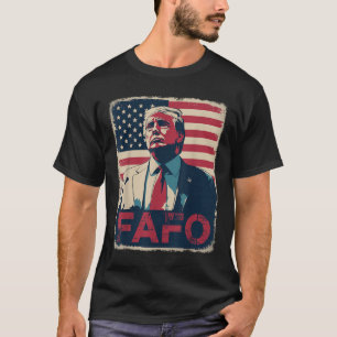 Trump Fafo F rund um die Retro-Fahne T-Shirt