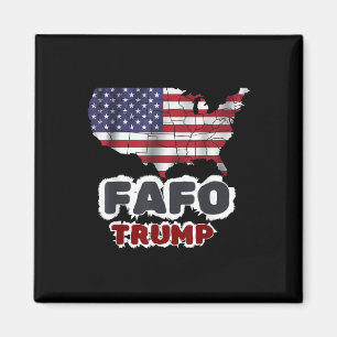 Trump Fafo F rund um die Vintage US-Flagge Magnet