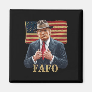 Trump Fafo F rund um die Vintage US-Flagge Magnet