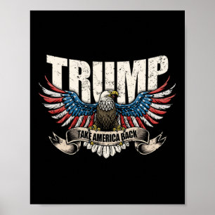 Trump-Fahne 2024 nimmt Amerika für männliche Fraue Poster
