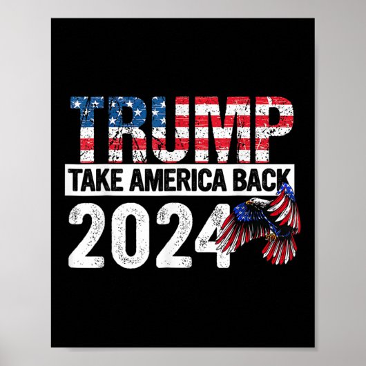 Trump-Fahne 2025 lässt Amerika auf den 4. Juli tru Poster (Vorne)