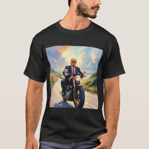 Trump fährt Motorrad Beautiful Road America USA T-Shirt