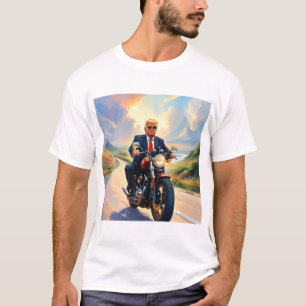 Trump fährt Motorrad Beautiful Road America USA T-Shirt