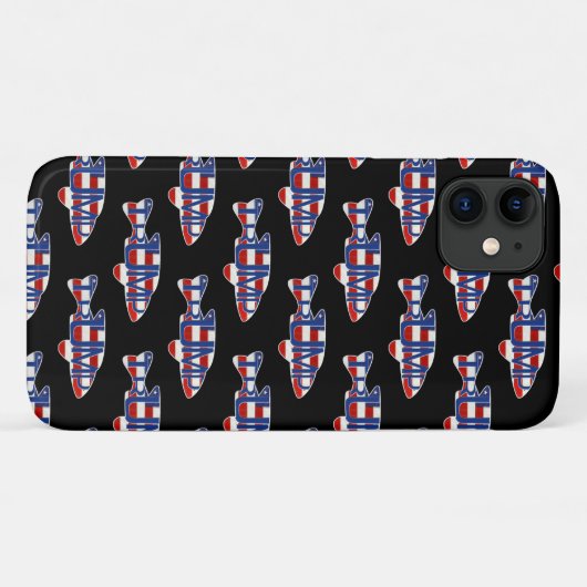 TRUMP-FANGflagge auf schwarz Case-Mate iPhone Hülle (Rückseite (Horizontal))