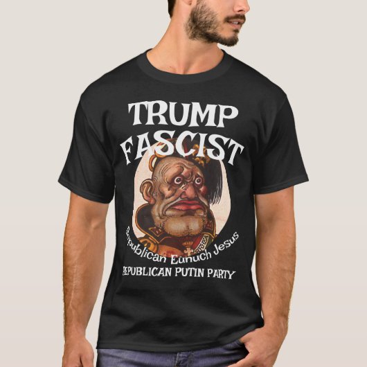 Trump Fascist ICE GESTAPO SS STORM TROOPER JESUS T-Shirt (Vorderseite)