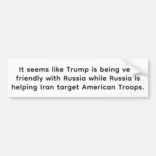 Trump Fawns While Russia Opps Hankamer Artjunkhaus Autoaufkleber (Vorne)