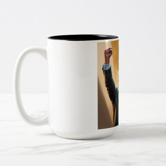 Trump feiert die Tasse der Freiheit (Links)