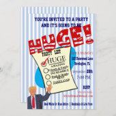 Trump feiert Ihr riesiges Meilenstein-Party Einladung (Vorne/Hinten)