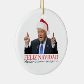 Trump. Feliz Navidad, Mexiko wird dafür bezahlen! Keramikornament (Rechts)