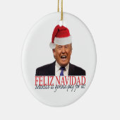 Trump. Feliz Navidad, Mexiko wird dafür bezahlen! Keramikornament (Rechts)