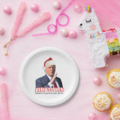 Trump. Feliz Navidad, Mexiko wird dafür bezahlen! Pappteller (Party)