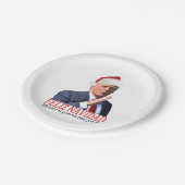 Trump. Feliz Navidad, Mexiko wird dafür bezahlen! Pappteller (Schrägansicht)