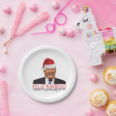 Trump. Feliz Navidad, Mexiko wird dafür bezahlen! Pappteller (Party)