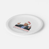 Trump. Feliz Navidad, Mexiko wird dafür bezahlen! Pappteller (Schrägansicht)
