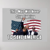 Trump Fight Yard Sign Poster (Vorne)