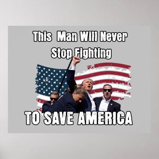 Trump Fight Yard Sign Poster (Vorne)