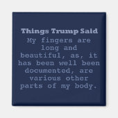 Trump Fingers - 2" Square Magnet (Vorne)