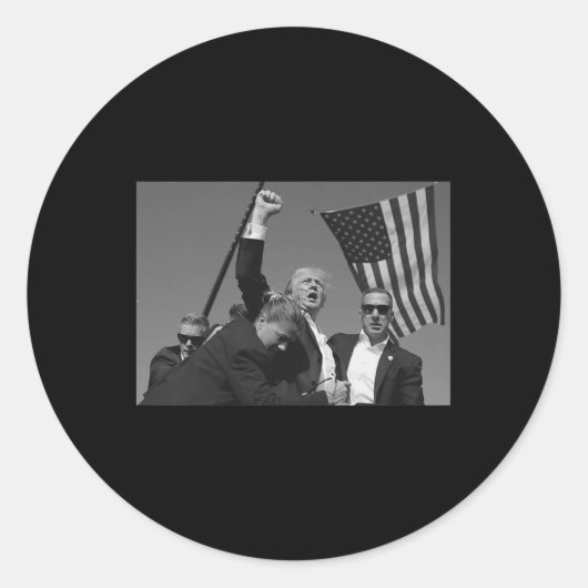 Trump Fist Pump 1 Runder Aufkleber (Vorderseite)