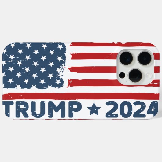 Trump Flag Amerika Case-Mate iPhone Hülle (Rückseite (Horizontal))