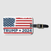 Trump Flag Amerika Gepäckanhänger (Vorderseite (Horizontal))