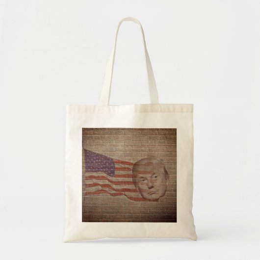 Trump Flag Brick Wall Design Tasche (Vorne)