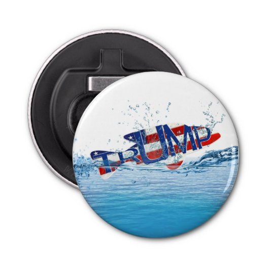 Trump Flag Fisch im Wasser Flaschenöffner (Vorderseite)