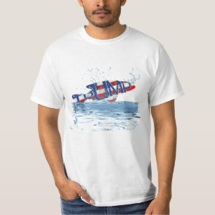 Trump Flag Fisch im Wasser T-Shirt