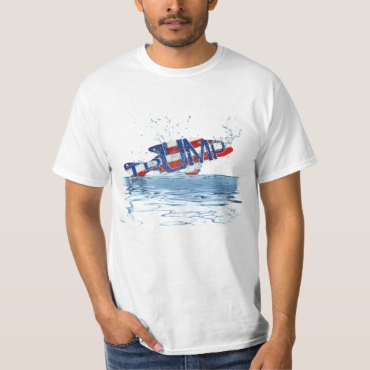 Trump Flag Fisch im Wasser T-Shirt (Vorderseite)