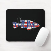 Trump Flag Fisch in Blasen Mousepad (Mit Mouse)