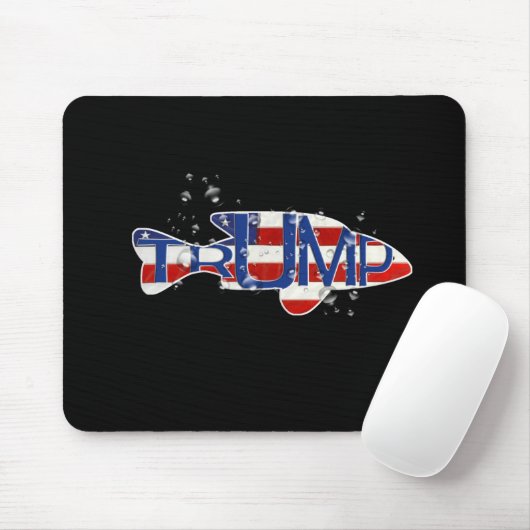 Trump Flag Fisch in Blasen Mousepad (Mit Mouse)