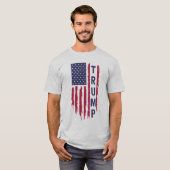 Trump Flag T-Shirt" - Patriotische Unterstützung T-Shirt (Vorne ganz)