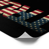 Trump - Flagge 1 Poster (Ecke)