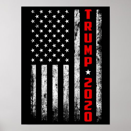 Trump-Flagge 2020 Poster (Vorne)