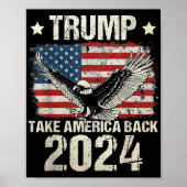 Trump-Flagge von 2024 nimmt Amerika zurück - Fraue Poster (Vorne)