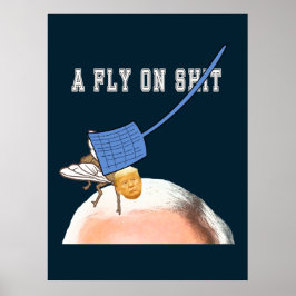 Trump Fly on Pence Head mit Flyswatter, ZFJ Poster