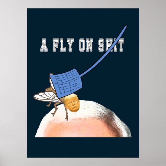 Trump Fly on Pence Head mit Flyswatter, ZFJ Poster (Vorne)