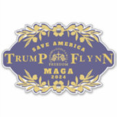 Trump Flynn 2024 Aufkleber (Vorderseite)