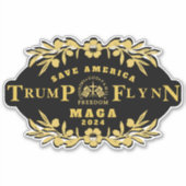 Trump Flynn 2024 Aufkleber (Vorderseite)