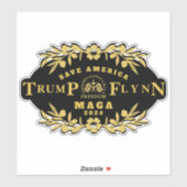 Trump Flynn 2024 Aufkleber (Blatt)