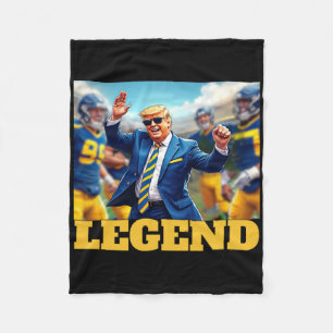 Trump Football Tanzkollegium blau und gelb Fleecedecke