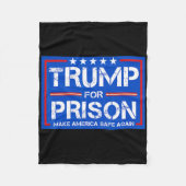 Trump For Prison 2025 Funny Trump 2 Fleecedecke (Vorderseite)