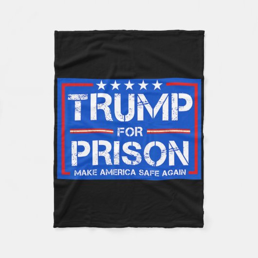 Trump For Prison 2025 Funny Trump 2  Fleecedecke (Vorderseite)