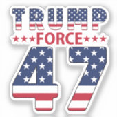 Trump Force 47 Aufkleber (Vorderseite)