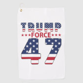Trump Force 47 Golfhandtuch (Vorderseite)