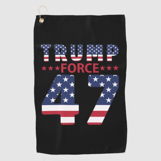 Trump Force 47 Golfhandtuch (Vorderseite)