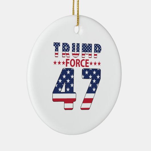 Trump Force 47 Keramik Ornament (Rechts)