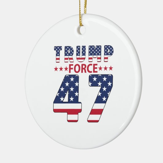 Trump Force 47 Keramik Ornament (Links)