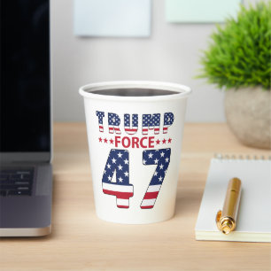 Trump Force 47 Pappbecher