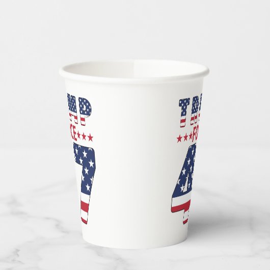 Trump Force 47 Pappbecher (Links)