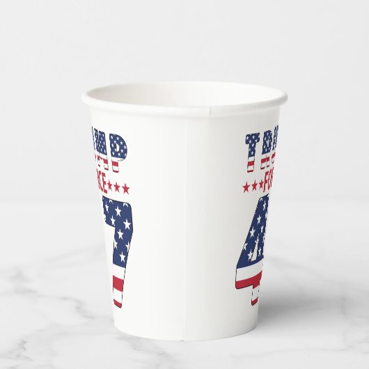Trump Force 47 Pappbecher (Rechts)